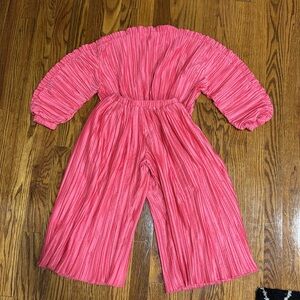 Cult Gaia Girls' Mila Satin Plissé Top and Kassie pants set size 6 $300